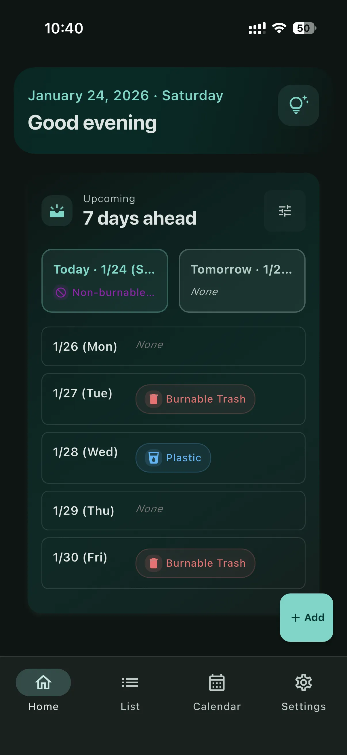 Home (Today/Tomorrow)