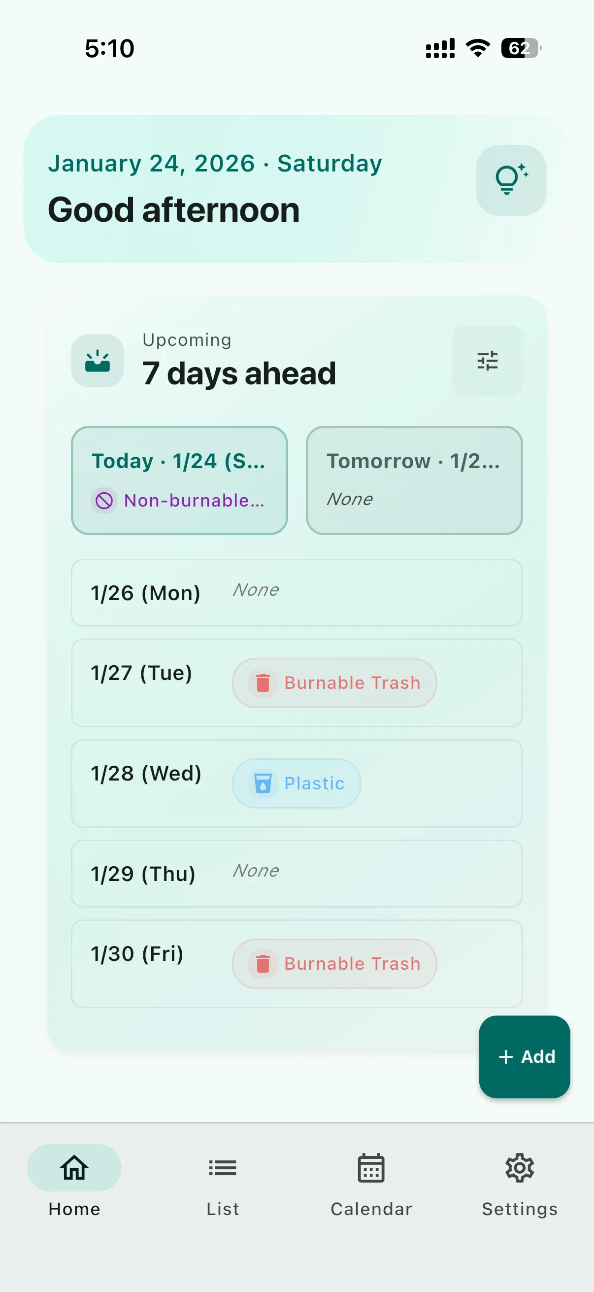 Home (Today/Tomorrow)